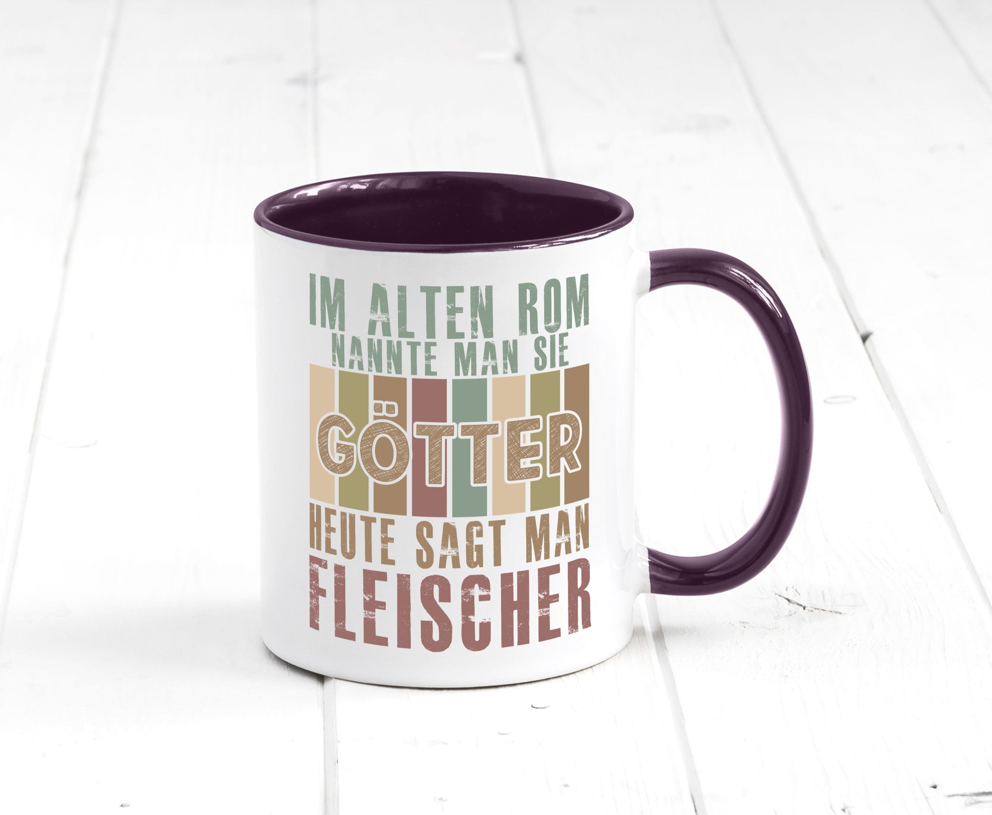 Heute sagt man: Fleischer | Schlachterei Humor Geschenkidee Tasse