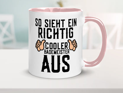 Richtig cooler Bademeister | Daumen hoch Schwimmbad lustig Humor Geschenkidee