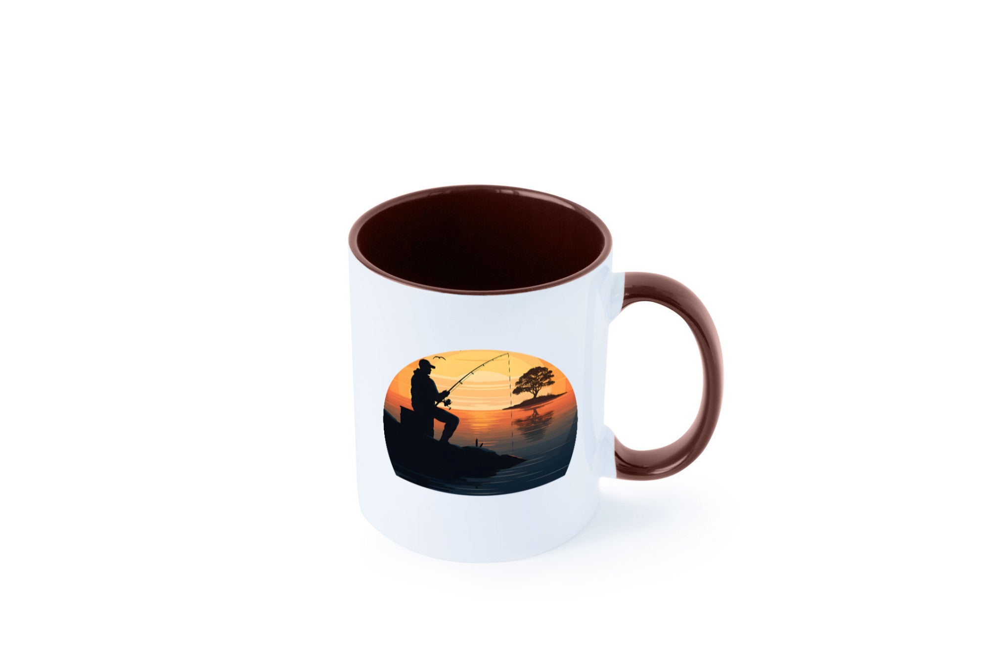 Angler | Sonnenuntergang Fischer Fische Angeln v2 Geschenk Humor Geschenkidee
