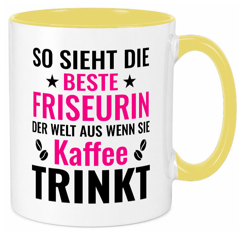 Kaffee trinkt: Friseurin | Friseuse Frisörin lustig Humor Geschenkidee Geschenk