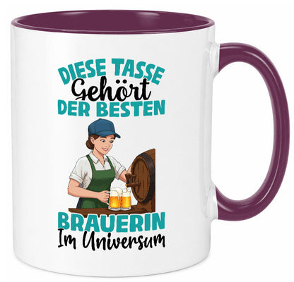 Im Universum: Brauerin | Bier Brauerei lustiger Spruch Geschenk Humor