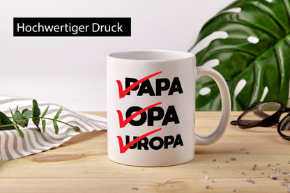Papa, Opa, Uropa | rote Haken abgehakt lustig Familie Geschenkidee Geschenk