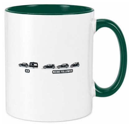 Ich | Meine Follower Camper Autos lustig Humor Geschenkidee Geschenk Tasse
