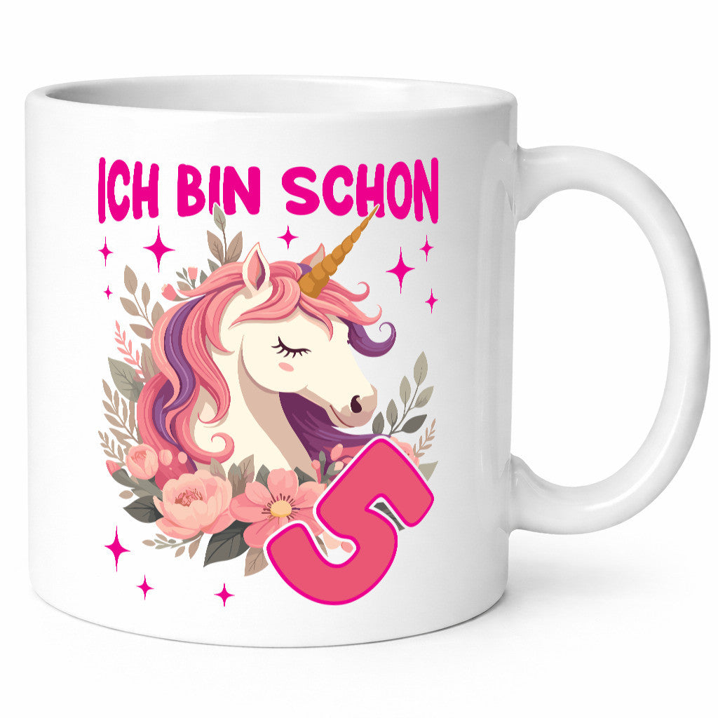 5. Geburtstag | 5 Jahre Einhorn Mädchen Humor Geschenkidee Tasse