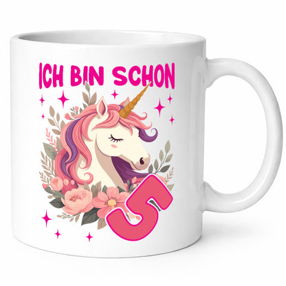 5. Geburtstag | 5 Jahre Einhorn Mädchen Humor Geschenkidee Tasse