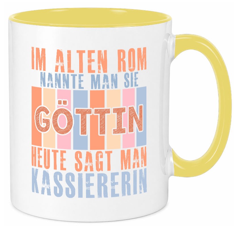 Heute sagt man: Kassiererin Humor Geschenkidee Tasse