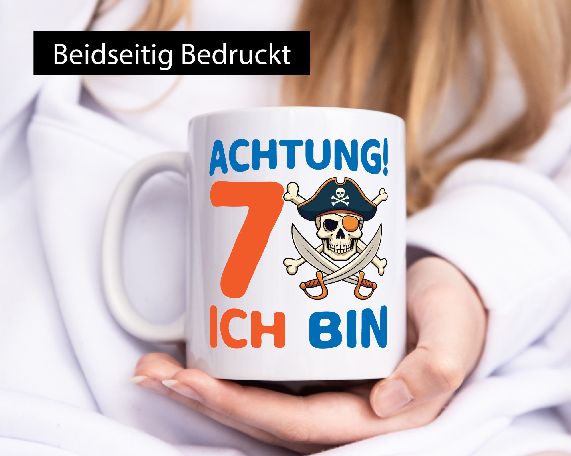 7. Geburtstag | 7 Jahre Pirat Geschenk Geschenkidee lustiger Spruch Tasse
