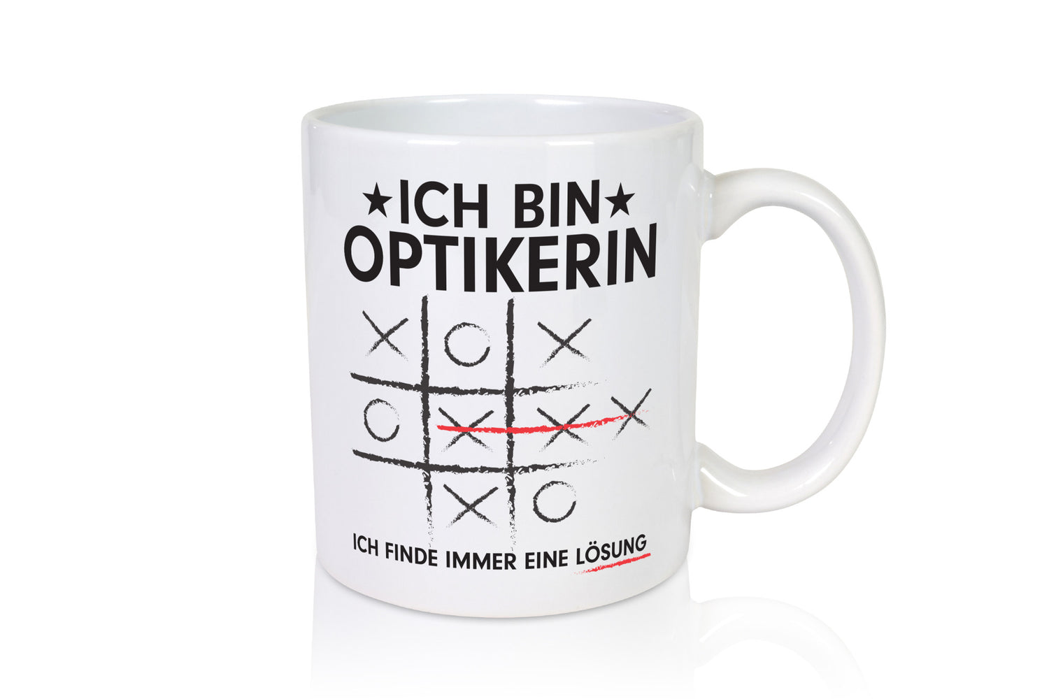 Löse Probleme: Optikerin | Augenoptik Humor Geschenkidee Tasse