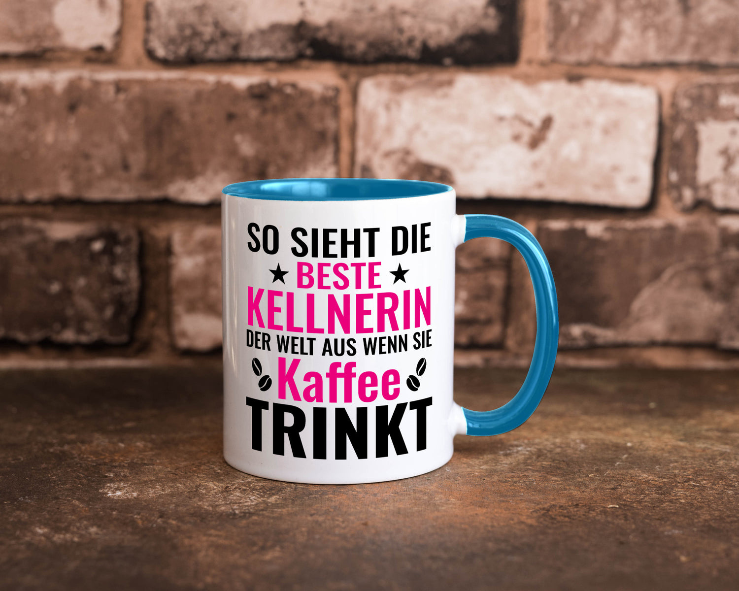 Kaffee trinkt: Kellnerin | Beruf kellnern Bedienung Humor Arbeit Kollegen Büro