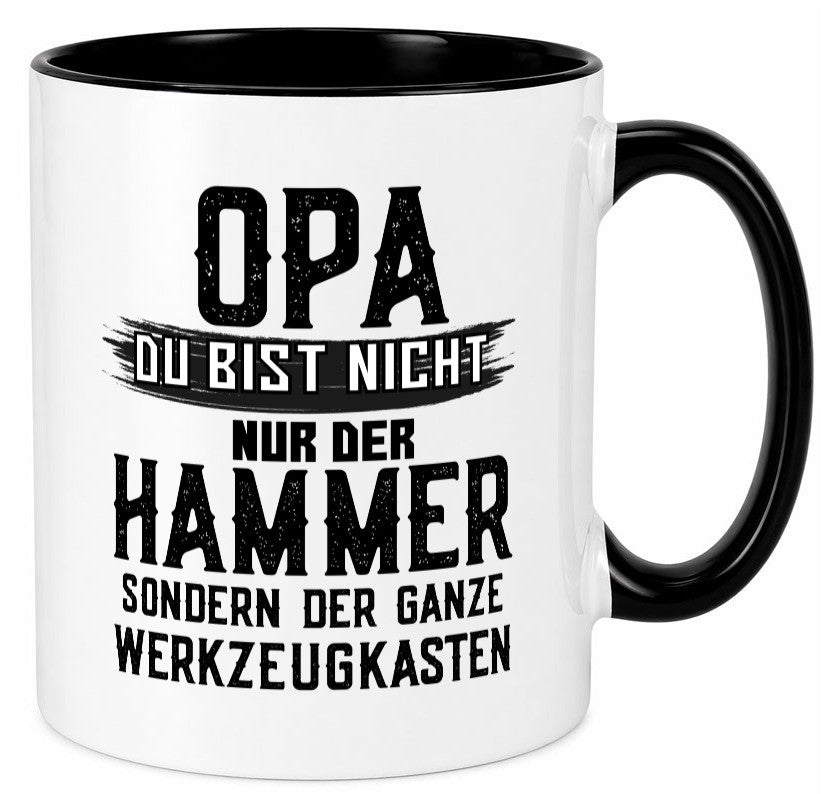 Opa ist der Hammer | Großvater Tasse Werkzeugkasten lustig Familie Geschenkidee