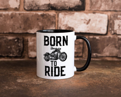 Born to ride | Biker Tasse Motorradfahrer Motorrad lustiger Spruch Geschenk