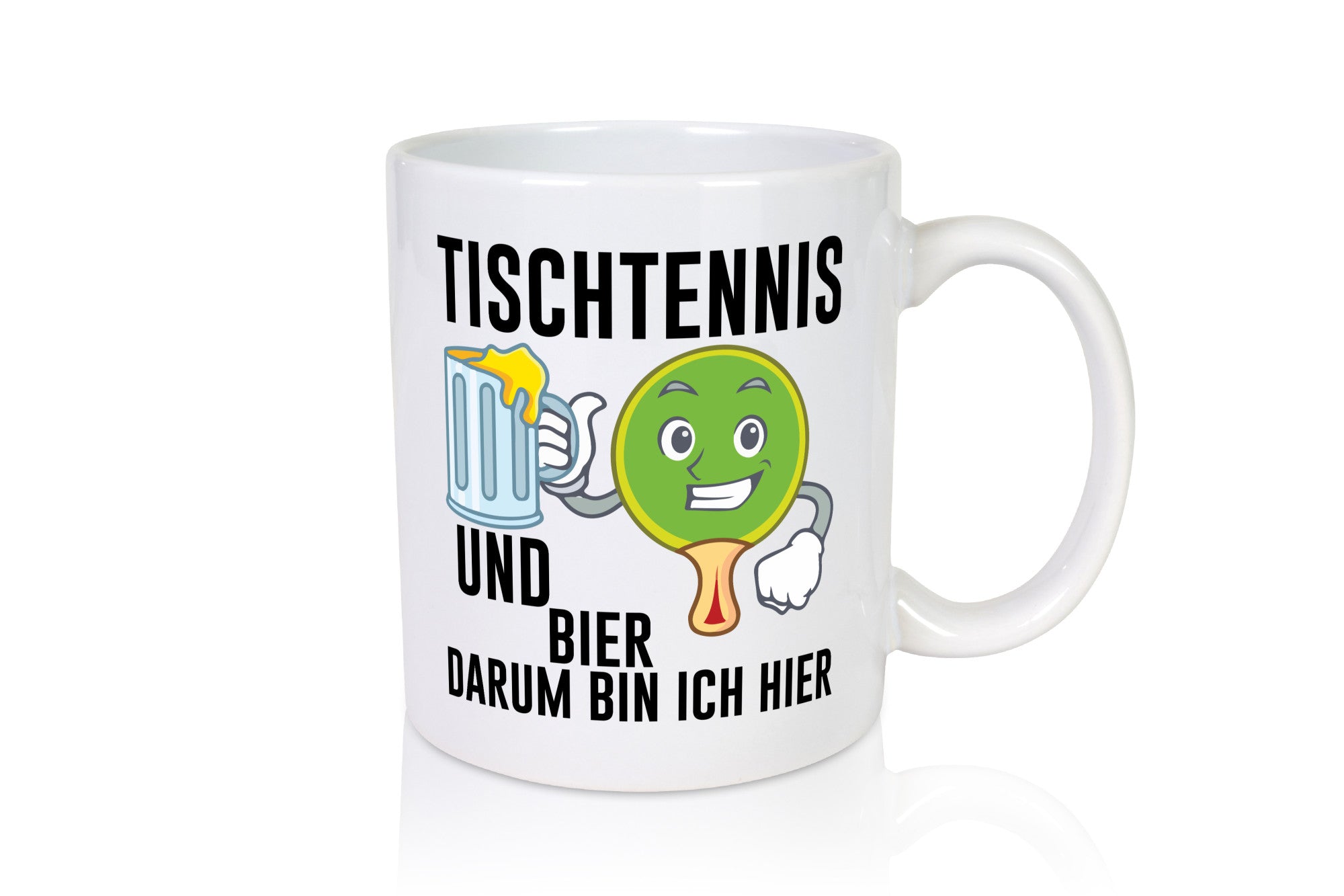 Tischtennis und Bier darum bin ich hier | Geschenk Humor Geschenkidee lustiger