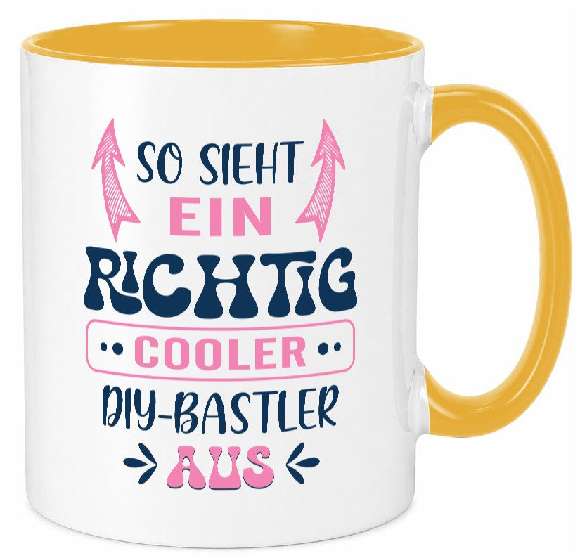 Richtig Cooler DIY Bastler | Basteln Handmade Humor Geschenkidee Tasse