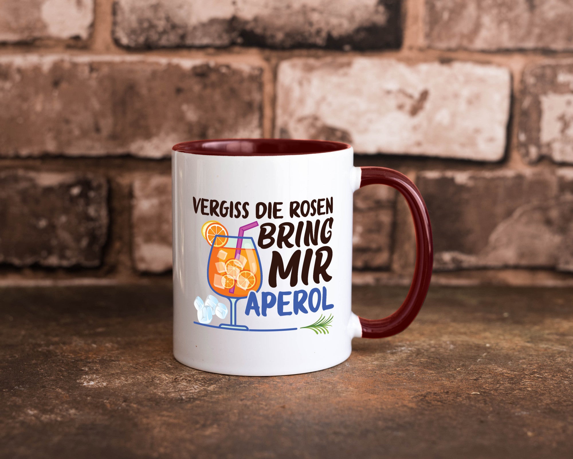 Bring mir Aperol | Rosen Paar Party Geschenkidee Humor Tasse