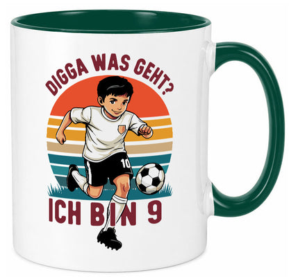 9 Geburtstag | Jahre Digga was geht ab Fußball lustig Geschenkidee Geschenk