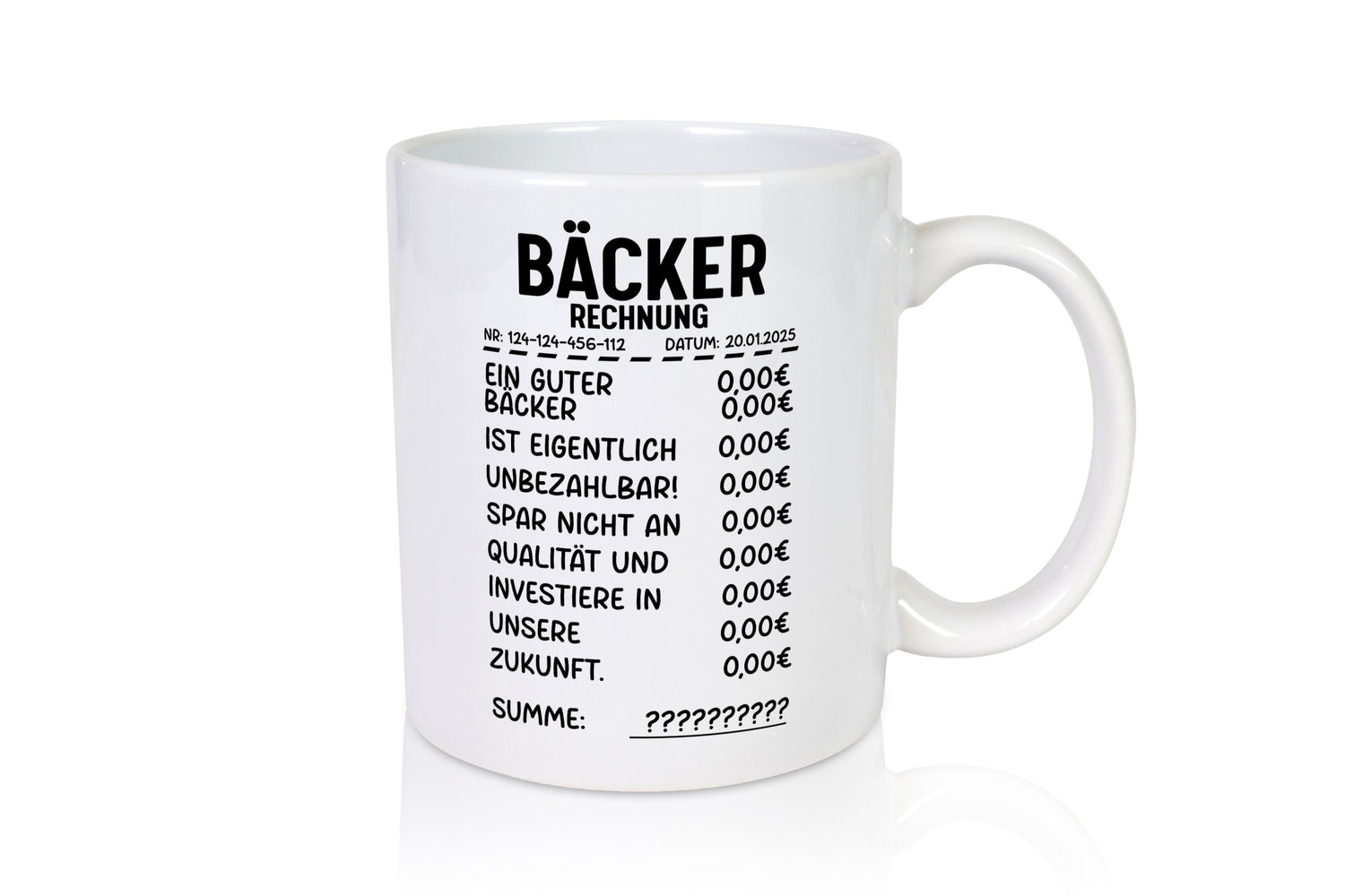 Bäcker Rechnung | Bäckerrei Verdammt guter Geschenk Humor Geschenkidee lustiger