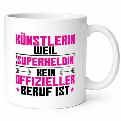 Superheldin Künstlerin| Spruch lustig | Kunst Humor Geschenkidee Tasse