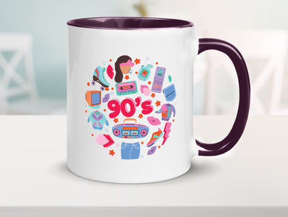 90er Jahre | Alte Zeit Nostalgie Humor Geschenkidee Tasse
