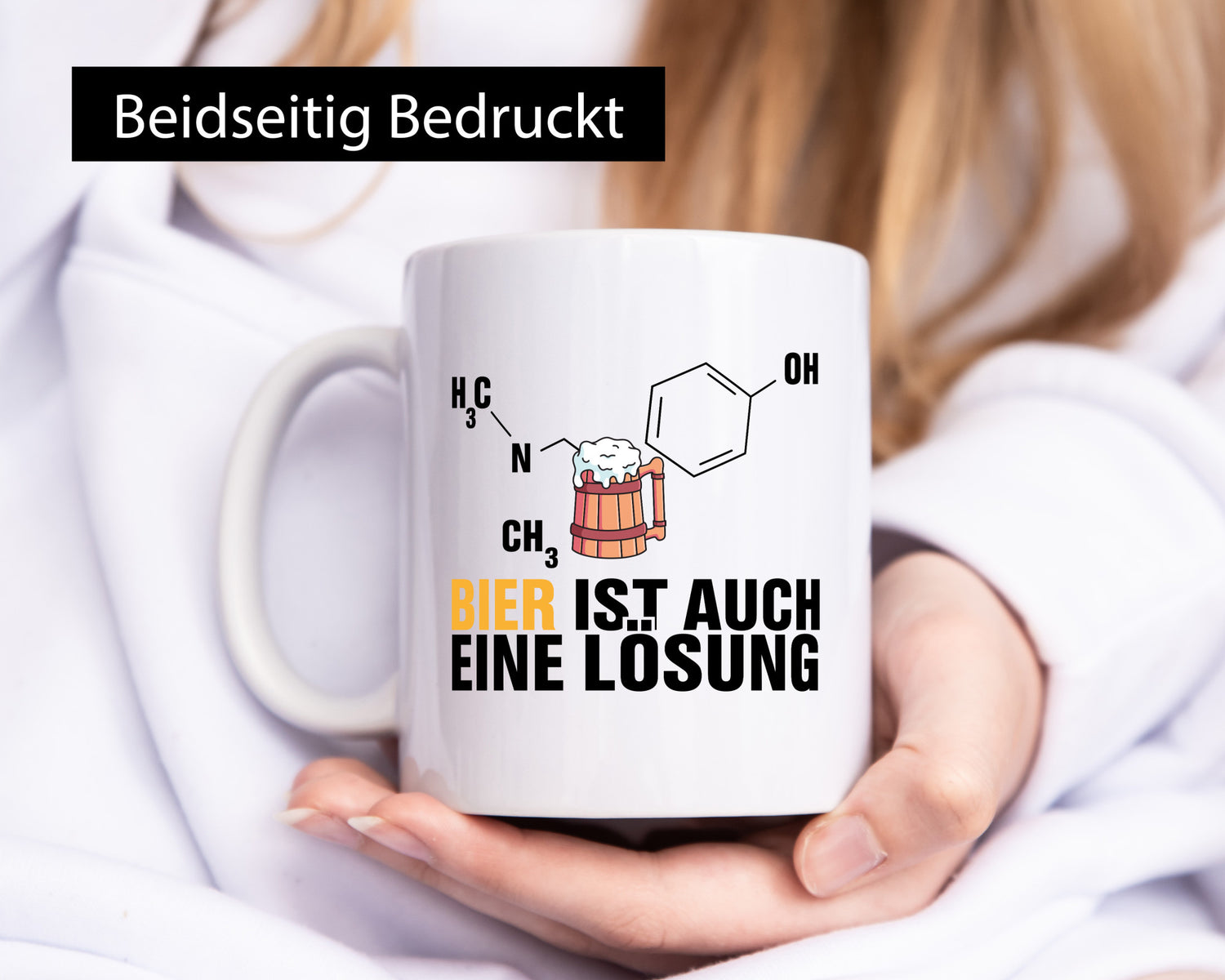 Bier Lösung lustig Humor Geschenkidee Geschenk Tasse