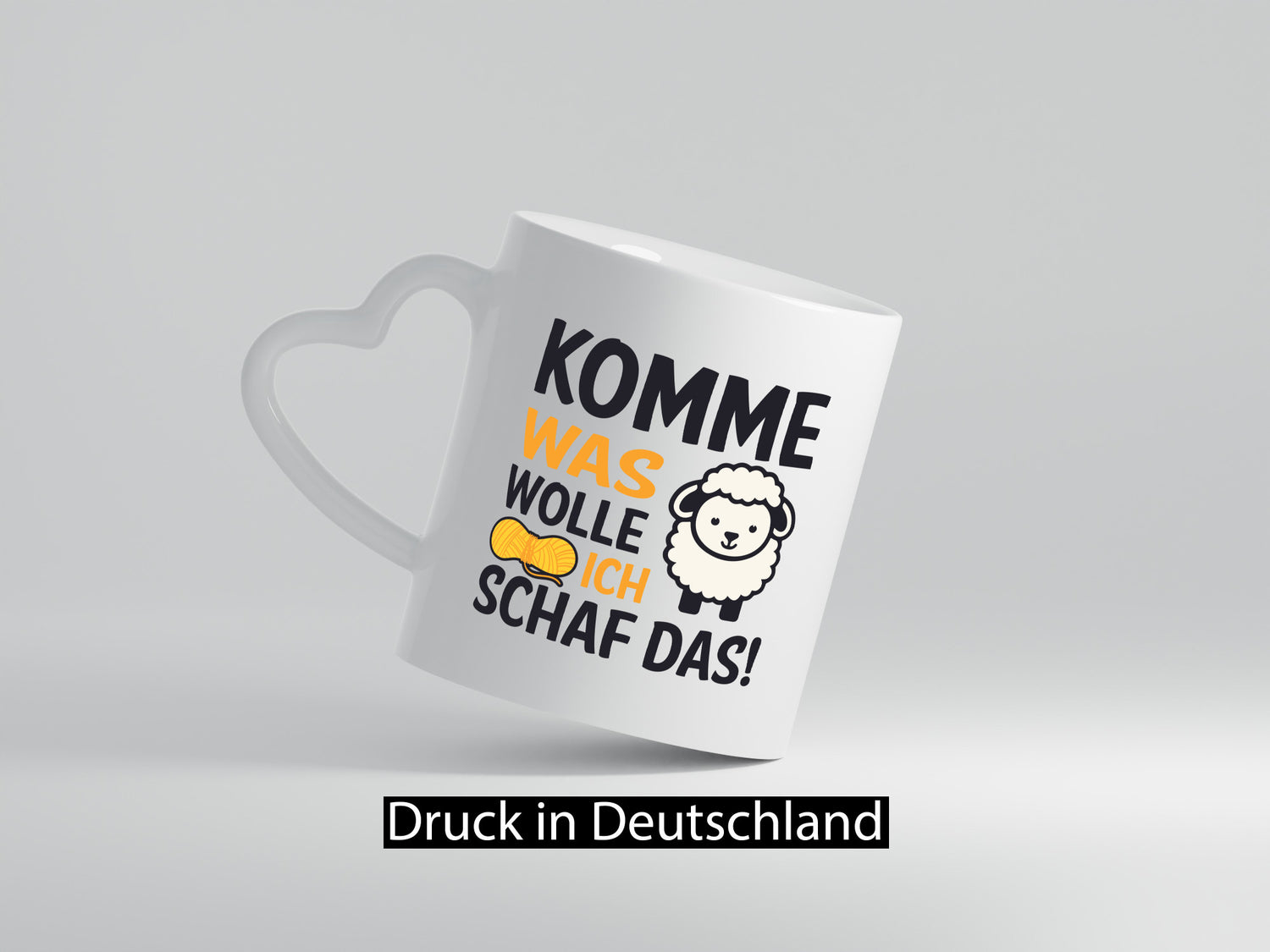 Komme was wolle, ich schaf das | Wolle Humor Geschenkidee Tasse
