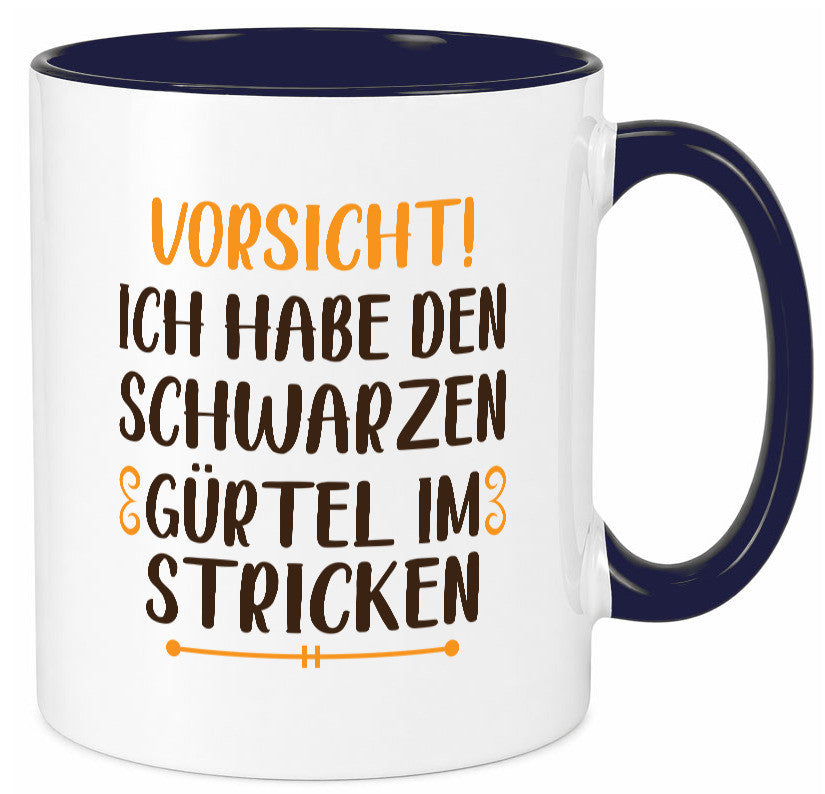 Schwarzen Gürtel im Stricken | Stricknadel lustiger Spruch Geschenk Humor