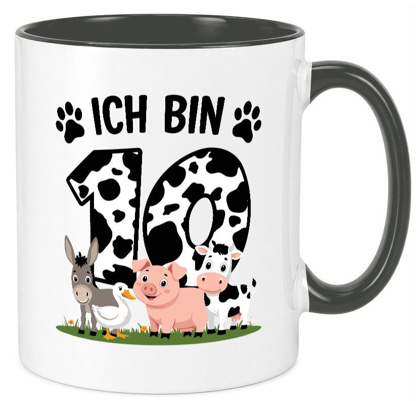 10 Geburtstag | Jahre Farmer Kind lustiger Spruch Geschenk Geschenkidee Tasse