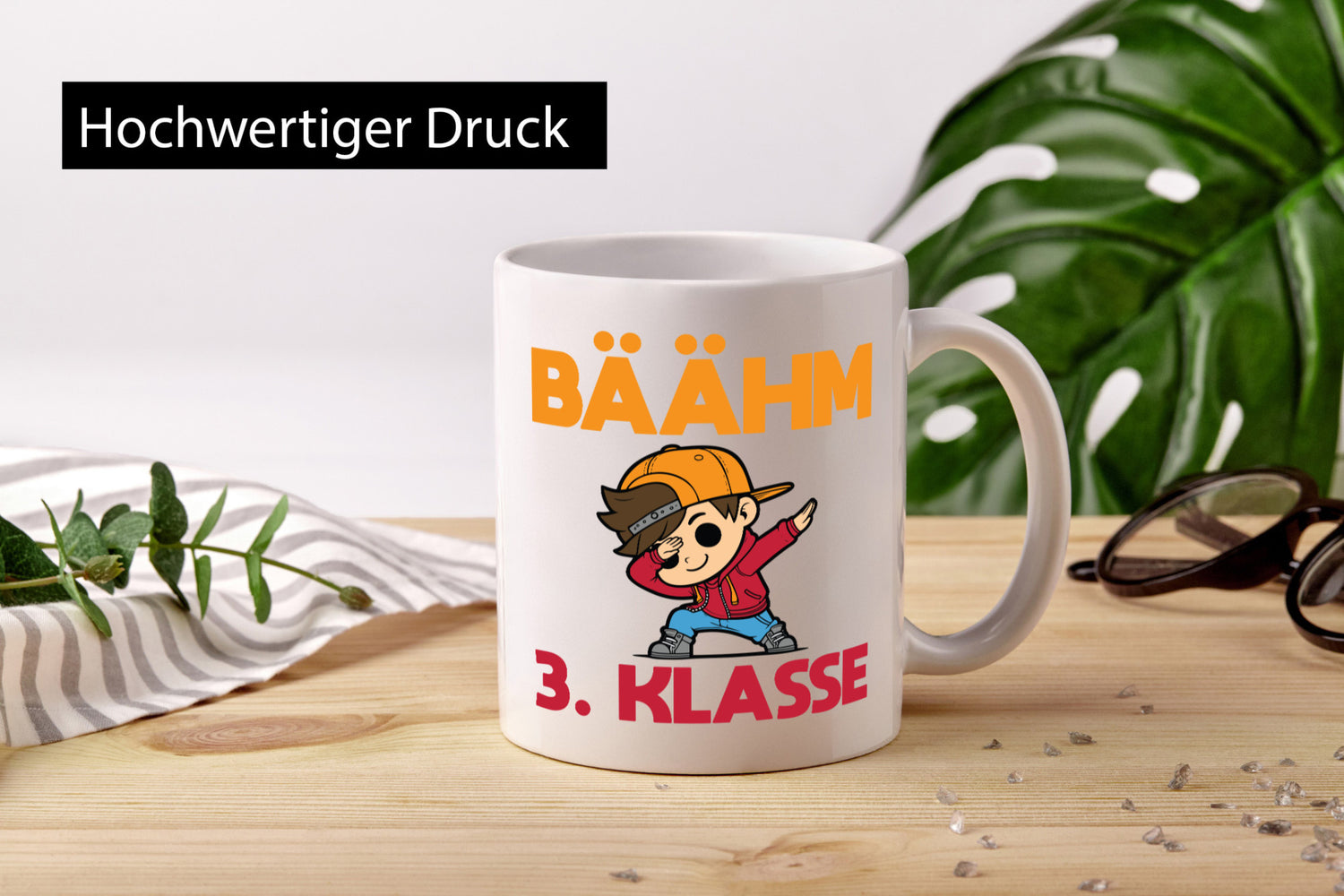 Bäähm 3. Klasse | Schule Junge lustig Humor Geschenkidee Geschenk Tasse