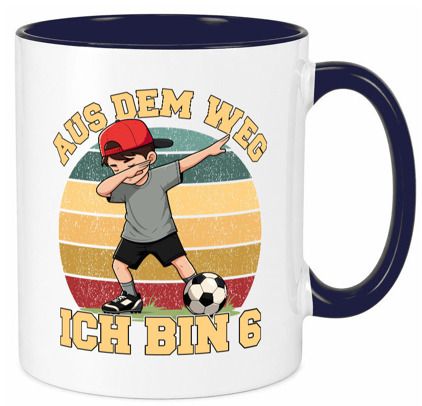 6. Geburtstag | 6 Jahre Fußball Junge Fußballer Geschenk Geschenkidee lustiger Tasse