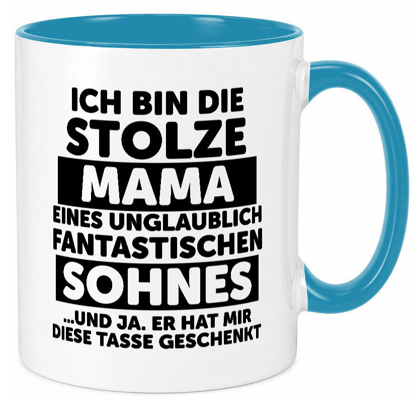 Stolze Mama | Fantastischer Sohn Beste Humor Familie Geschenkidee Tasse