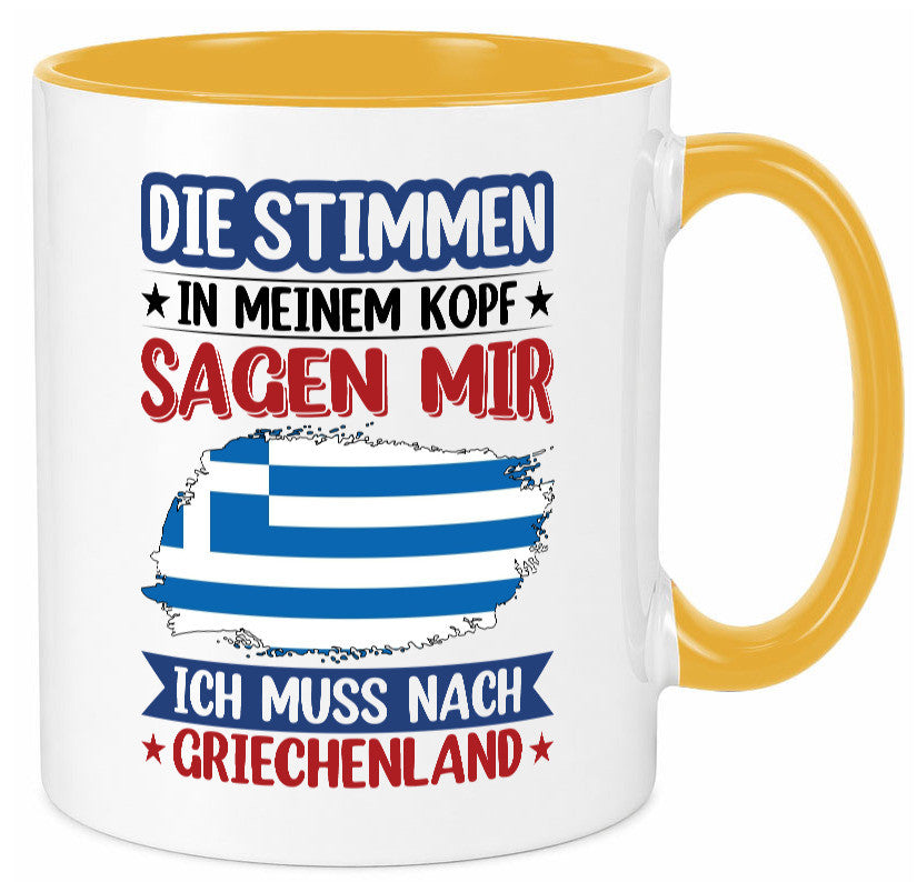 Griechenland | Urlaub Stimmen in meinem Kopf Traumland Humor Geschenkidee Tasse