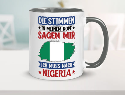 Nigeria | Urlaub Stimmen in meinem Kopf Traumland Geschenk Humor Geschenkidee