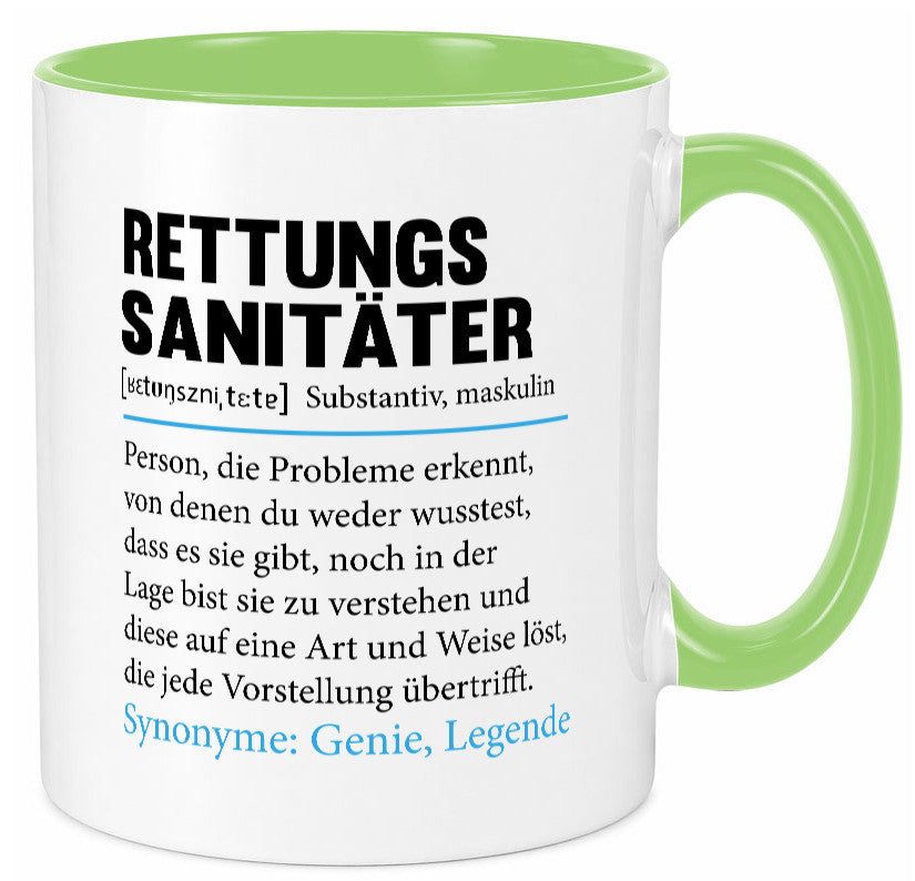 Rettungssanitäter | Beruf Sanitäter Spruch v2 lustig Arbeit Kollegen Büro Tasse