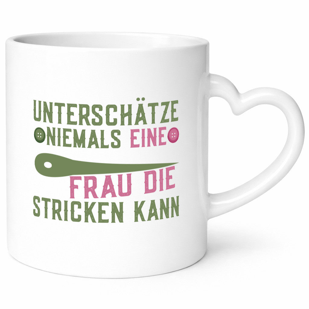 Frau, die stricken kann | Strickerin Spruch Geschenk Humor Geschenkidee