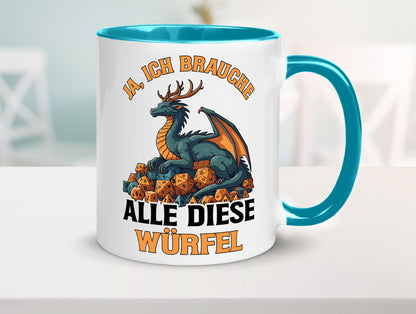 Ja ich brauche alle diese Würfel | Drache Rollenspiel v2 Geschenk Humor