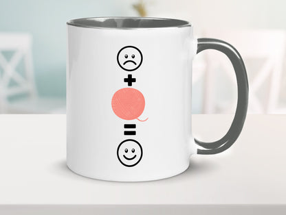 Wolle | Häkeln |Glücklich Geschenk Humor Geschenkidee lustiger Spruch Tasse