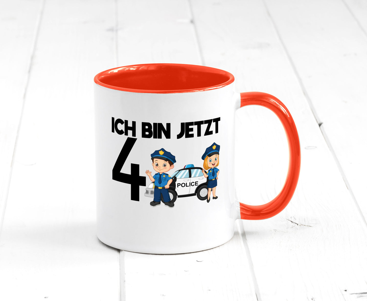 Ich bin jetzt 4 | Polizei 4. Geburtstag Jähriger Geschenk Geschenkidee lustiger