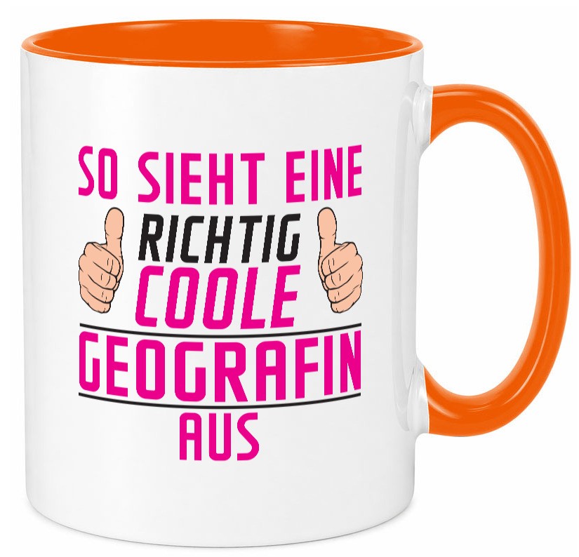 Richtig Coole Geografin | Geografie Geschenkidee Humor Tasse