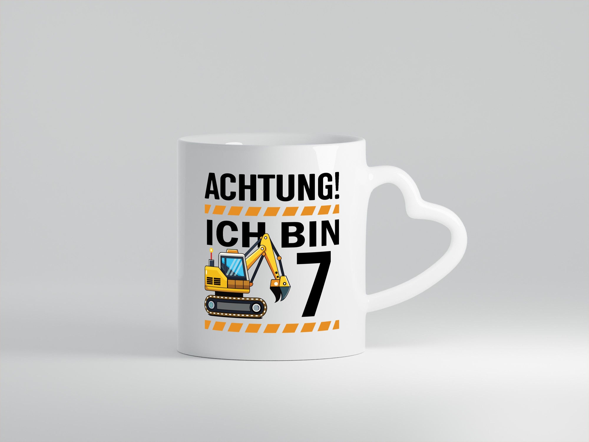 7 Geburtstag Ich bin | Bagger Junge lustiger Spruch Geschenk Geschenkidee Tasse