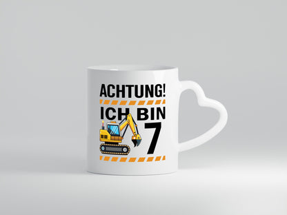 7 Geburtstag Ich bin | Bagger Junge lustiger Spruch Geschenk Geschenkidee Tasse