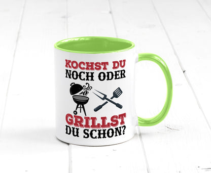 Grillst du schon? | Spruch Tasse Grillen Männer Geschenkidee Humor
