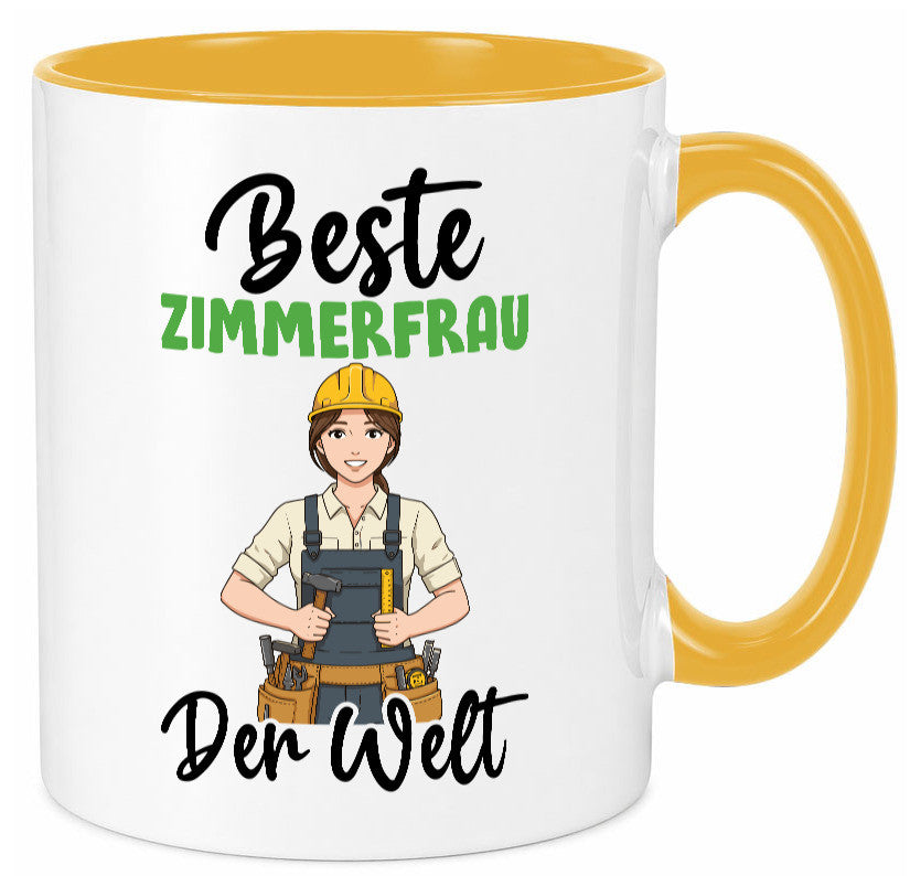 Beste Zimmerfrau| Holzbau | Handwerkerin v2 Geschenk Humor Geschenkidee