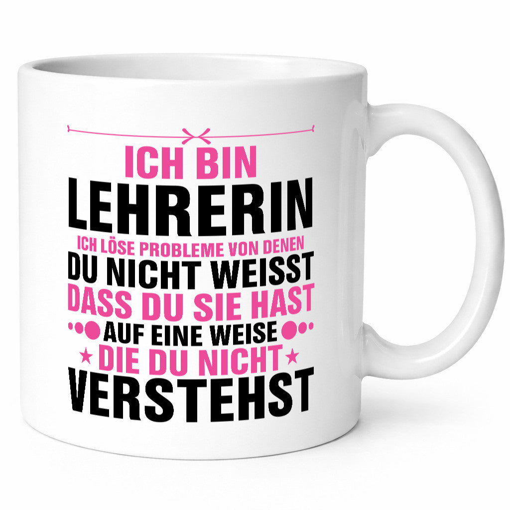 Löse Probleme: Lehrerin | Schule Beruf Schüler v2 Geschenk Arbeit Kollegen Büro