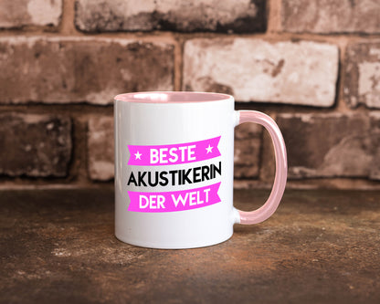Best Akustikerin | Akustik Hörgeräteakustik Humor Geschenkidee Tasse