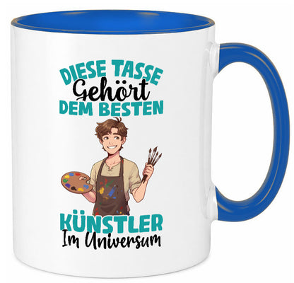Im Universum: Künstler | Kunst Geschenkidee Humor Tasse