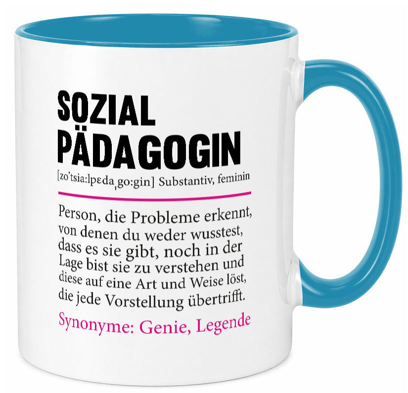 Sozialpädagogin | Spruch lustig Humor Pädagogin v2 Geschenkidee Geschenk Tasse