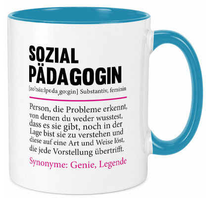 Sozialpädagogin | Spruch lustig Humor Pädagogin v2 Geschenkidee Geschenk Tasse