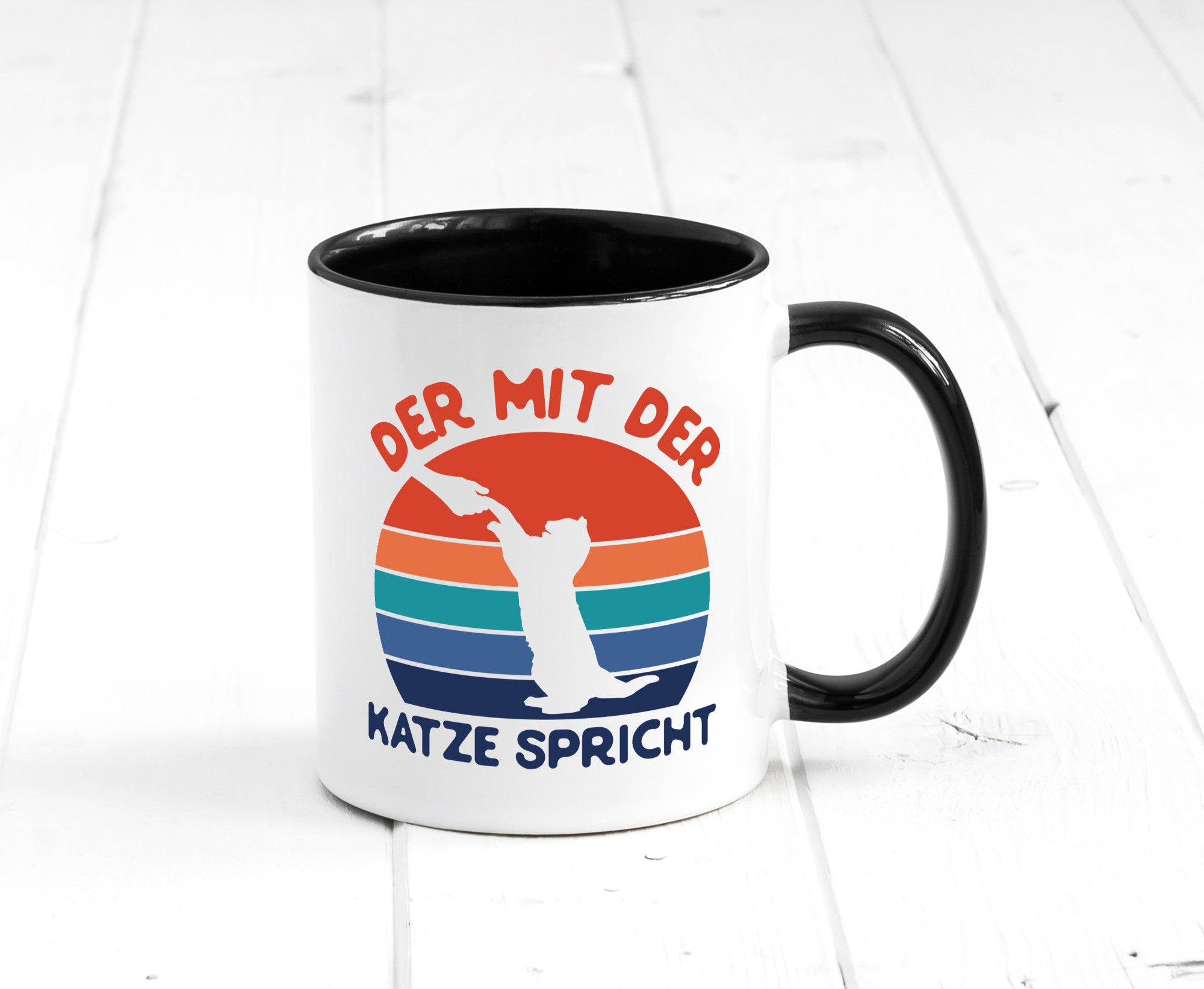 Der mit Katze Spricht | Katzenliebhaber Humor Tierliebhaber Geschenkidee Tasse