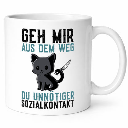 Geh mir aus dem Weg | Wütende Katze Unnötig Humor Tierliebhaber Geschenkidee