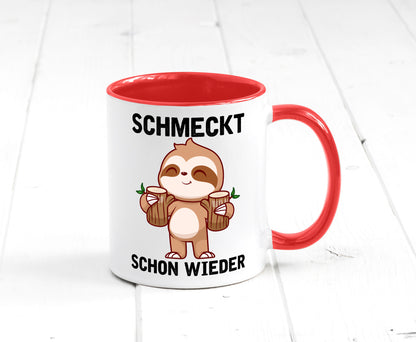 Schmeckt schon wieder | Frankfurt Hessen v2 Geschenkidee Humor Tasse
