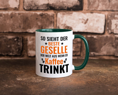 Kaffee trinkt: Geselle | Handwerker lustig Humor Geschenkidee Geschenk Tasse